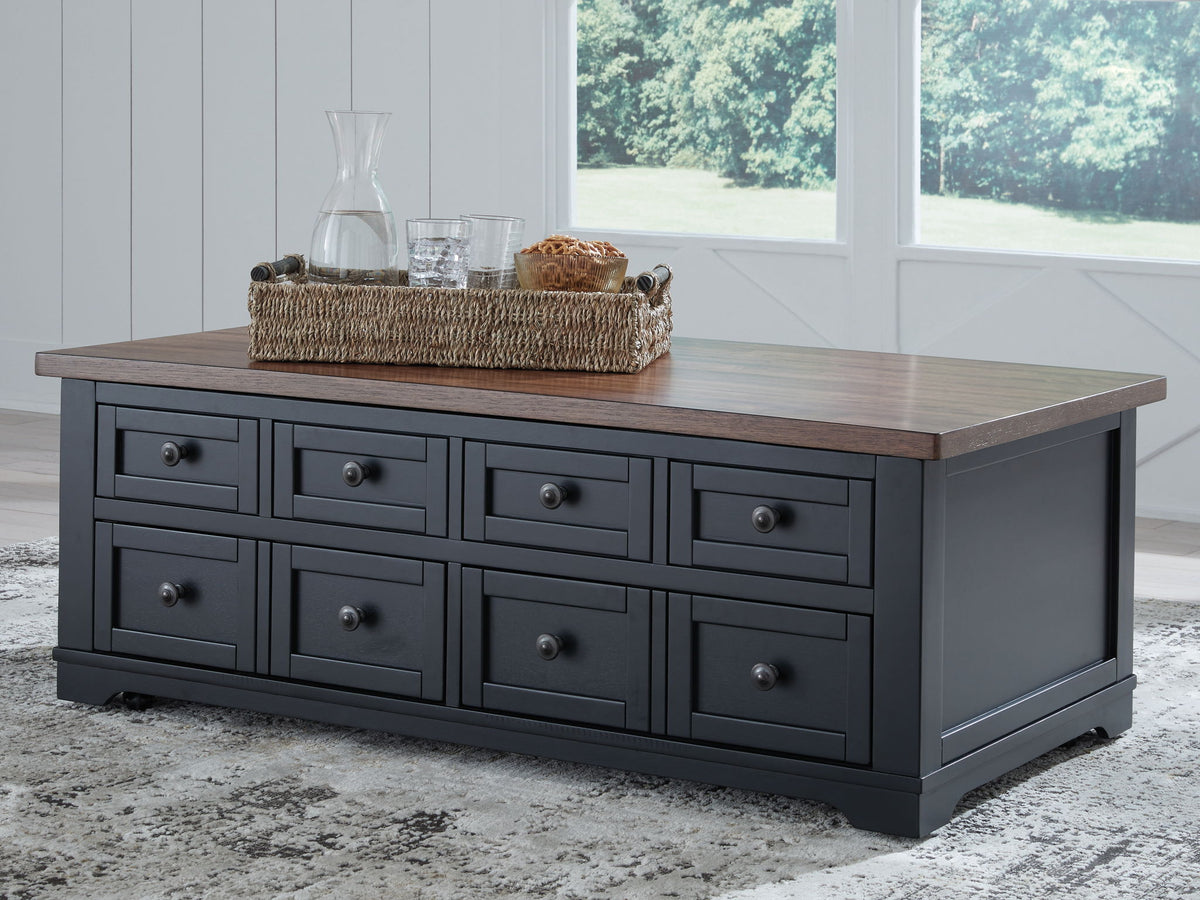 Wildenauer - Lift Top Cocktail Table - Brown / Black