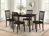 Furniture City Houma - Coaster - Gomez 5-piece Rectangular Dining Table Set Cappuccino - 150152