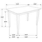Gomez 5-piece Rectangular Dining Table Set Cappuccino