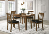 Furniture City Houma - Coaster - Parkwood 5-piece Square Dining Table Set Honey Brown - 150400