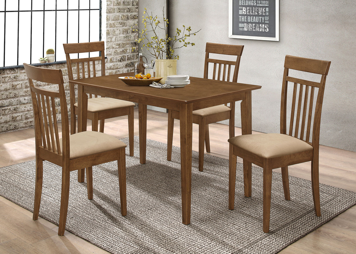 Furniture City Houma - Coaster - Robles 5-piece Rectangular Dining Table Set Chestnut - 150430