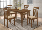 Furniture City Houma - Coaster - Robles 5-piece Rectangular Dining Table Set Chestnut - 150430