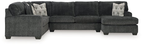 Furniture City Houma - Ashley Furniture - Hollyview 3-Piece Sectional with Chaise - LAF 3-Piece Sectional with Chaise / Shadow - 15205S1