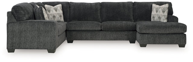 Furniture City Houma - Ashley Furniture - Hollyview 3-Piece Sectional with Chaise - LAF 3-Piece Sectional with Chaise / Shadow - 15205S1