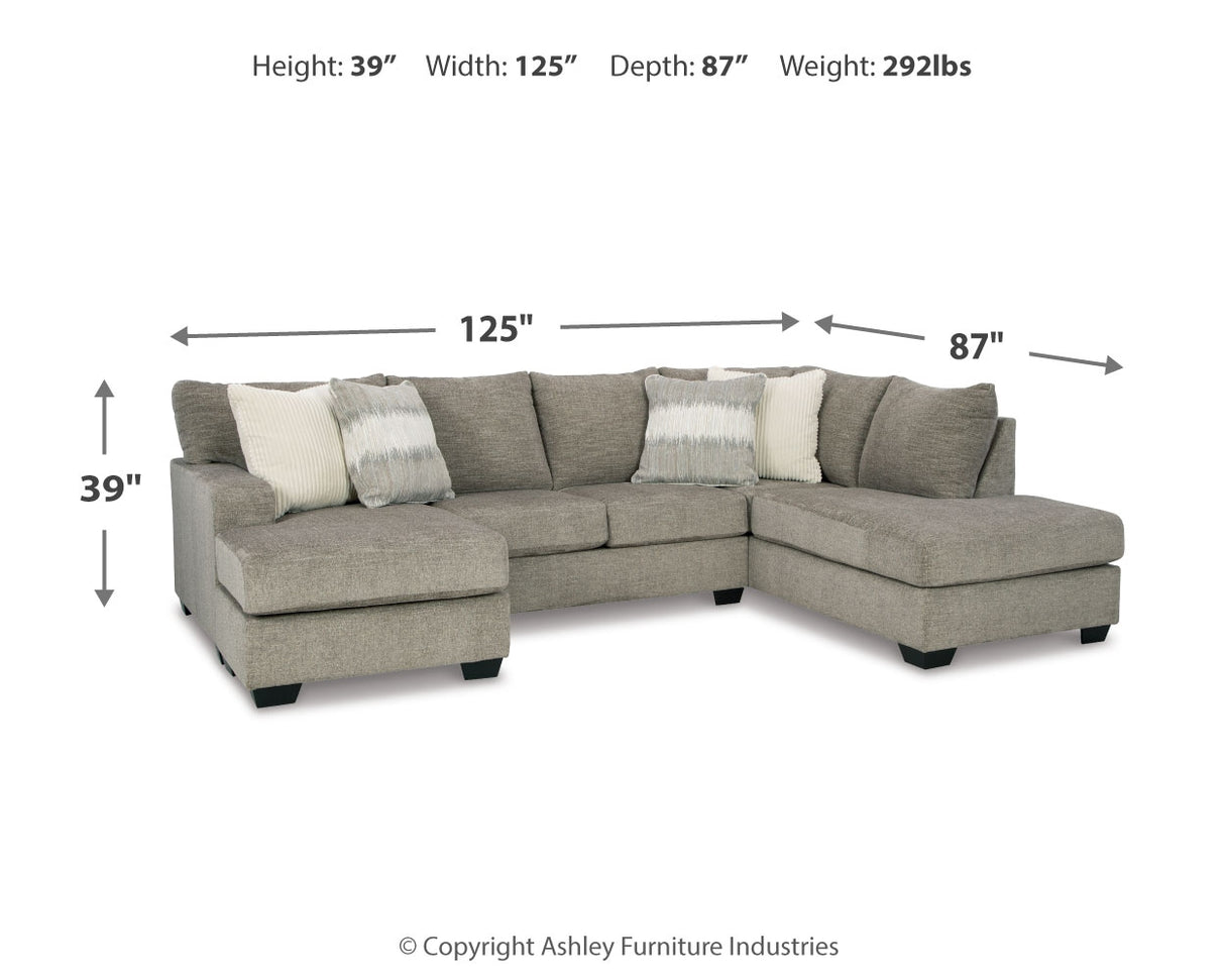 Creswell 2-Piece Sectional with Ottoman