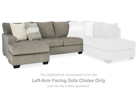 Furniture City Houma - Ashley Furniture - Creswell Left-Arm Facing Sofa Chaise - LAF Sofa Chaise / Stone - 1530502