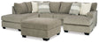 Furniture City Houma - Ashley Furniture - Creswell 2-Piece Sectional with Chaise and Ottoman - 2-Piece Sectional with Chaise and Ottoman - 15305U2