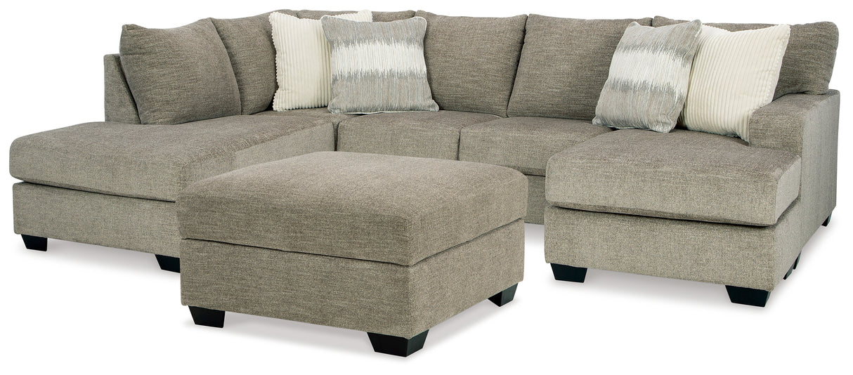 Furniture City Houma - Ashley Furniture - Creswell 2-Piece Sectional with Chaise and Ottoman - 2-Piece Sectional with Chaise and Ottoman - 15305U2