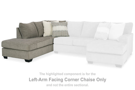 Furniture City Houma - Ashley Furniture - Creswell Left-Arm Facing Corner Chaise - LAF Corner Chaise / Stone - 1530516