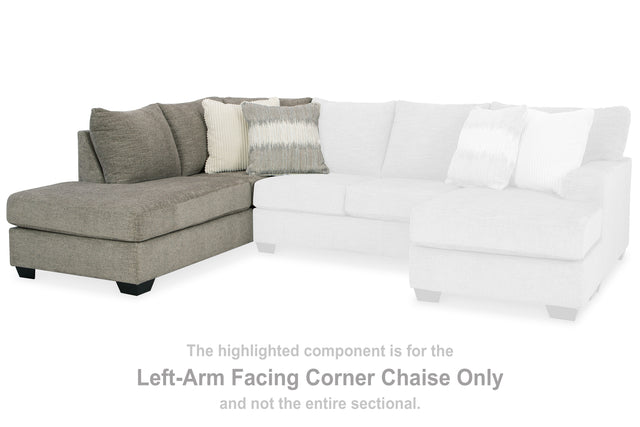 Furniture City Houma - Ashley Furniture - Creswell Left-Arm Facing Corner Chaise - LAF Corner Chaise / Stone - 1530516