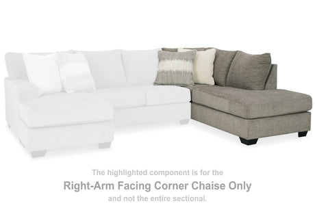 Furniture City Houma - Ashley Furniture - Creswell Right-Arm Facing Corner Chaise - RAF Corner Chaise / Stone - 1530517
