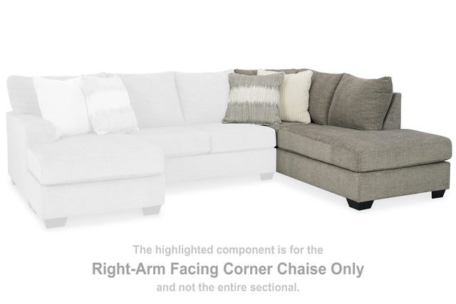 Furniture City Houma - Ashley Furniture - Creswell Right-Arm Facing Corner Chaise - RAF Corner Chaise / Stone - 1530517
