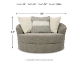 Creswell Oversized Swivel Accent Chair