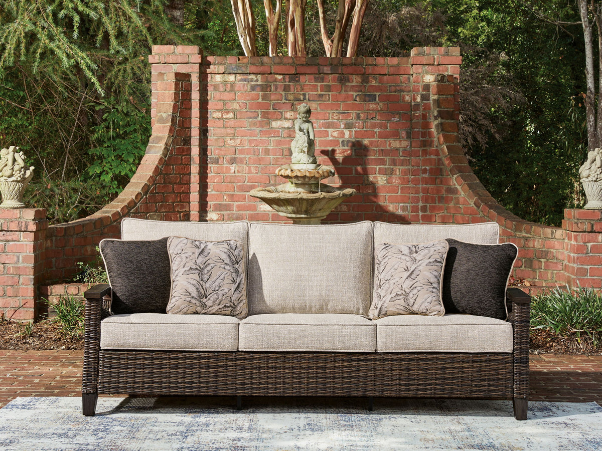 Monterey Point - Sofa With Cushion - Dark Brown