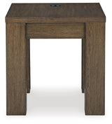 Rosswain - Square End Table - Warm Brown