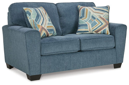 Cashton - Loveseat - Blue