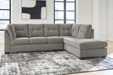 Furniture City Houma - Ashley Furniture - Lanelly 2-Piece Sectional with Chaise - LAF 2-Piece Sectional with Chaise / Alloy - 17504S1