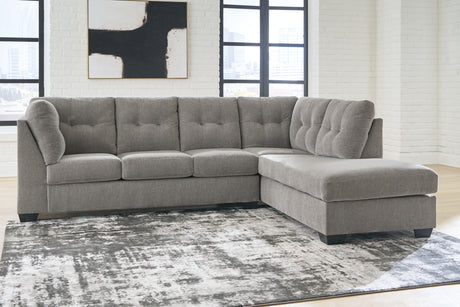 Furniture City Houma - Ashley Furniture - Lanelly 2-Piece Sectional with Chaise - LAF 2-Piece Sectional with Chaise / Alloy - 17504S1
