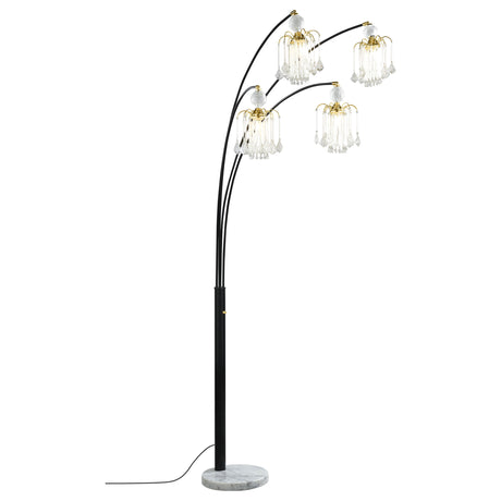 Furniture City Houma - Coaster - Maisel 91-inch Hanging Crystal Arc Tree Floor Lamp Black - 1771N