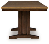 Rylandeen - Rectangular Dining Room Counter Height Extension Table - Light Brown / Dark Brown