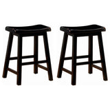 Furniture City Houma - Coaster - Durant Wood Backless Counter Stool Black (Set of 2) - 180019