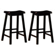 Furniture City Houma - Coaster - Durant Wood Backless Bar Stool Black (Set of 2) - 180029