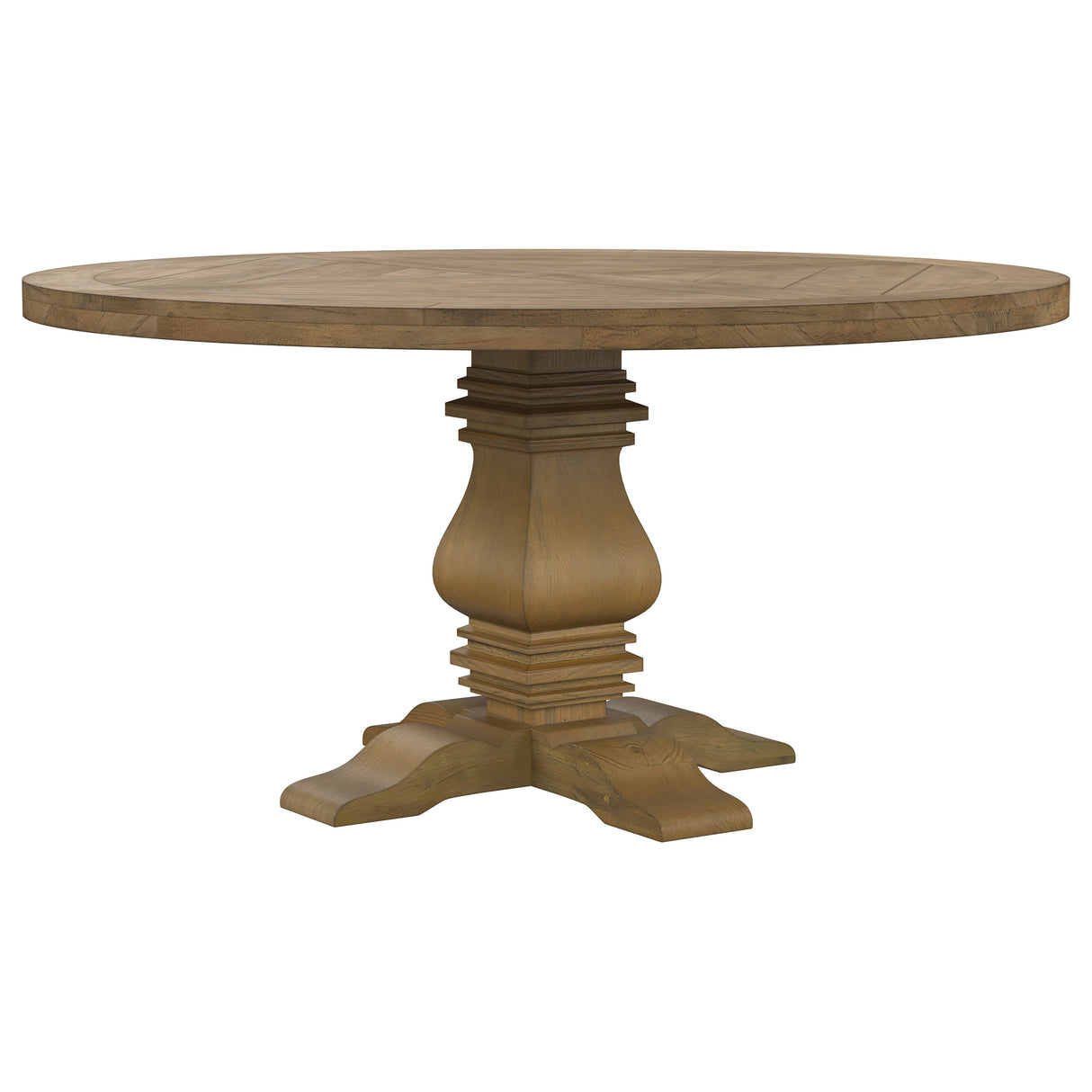 Furniture City Houma - Coaster - Florence Round 60-inch Wood Dining Table Rustic Honey - 180200