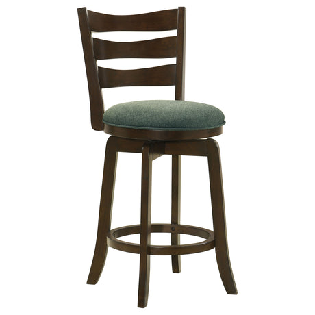 Furniture City Houma - Coaster - Murphy Wood Counter Height Swivel Bar Chair Hunter Green - 181378