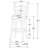 Murphy Wood Counter Height Swivel Bar Chair Hunter Green