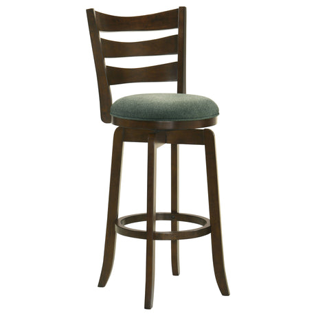Furniture City Houma - Coaster - Murphy Wood Pub Height Swivel Bar Chair Hunter Green - 181379