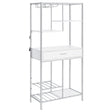 Furniture City Houma - Coaster - Figueroa 5-shelf LED Wine Storage Bar Cabinet White High Gloss - 182034