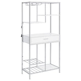 Furniture City Houma - Coaster - Figueroa 5-shelf LED Wine Storage Bar Cabinet White High Gloss - 182034