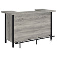 Furniture City Houma - Coaster - Bellemore Freestanding Home Bar Wine Cabinet Grey Driftwood - 182105