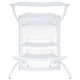 Dallas 2-shelf Curved Freestanding Home Bar Cabinet White