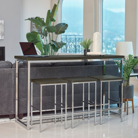Furniture City Houma - Coaster - Cassidy 4-piece Counter Height Dining Table Set Dark Oak - 182255