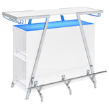 Furniture City Houma - Coaster - Araceli Freestanding LED Home Bar Cabinet White High Gloss - 182355
