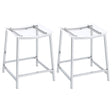Furniture City Houma - Coaster - Jovani Acrylic Backless Counter Stool Chrome (Set of 2) - 182358