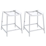 Furniture City Houma - Coaster - Jovani Acrylic Backless Counter Stool Chrome (Set of 2) - 182358