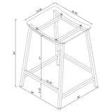 Jovani Acrylic Backless Counter Stool Chrome (Set of 2)