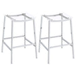 Furniture City Houma - Coaster - Jovani Acrylic Backless Bar Stool Chrome (Set of 2) - 182359