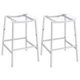 Furniture City Houma - Coaster - Jovani Acrylic Backless Bar Stool Chrome (Set of 2) - 182359
