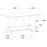 Aldrich 5-piece Marble Counter Height Dining Table Set White