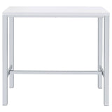 Natividad 5-piece Pub Height Bar Table Set White High Gloss