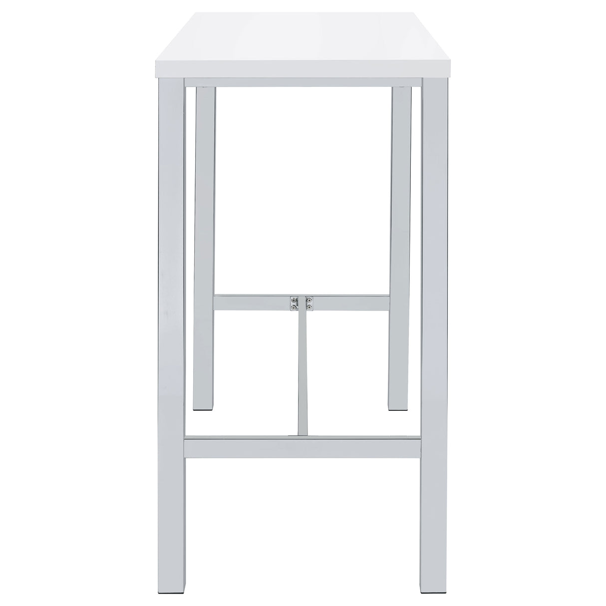 Natividad 5-piece Pub Height Bar Table Set White High Gloss