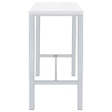 Natividad 5-piece Pub Height Bar Table Set White High Gloss