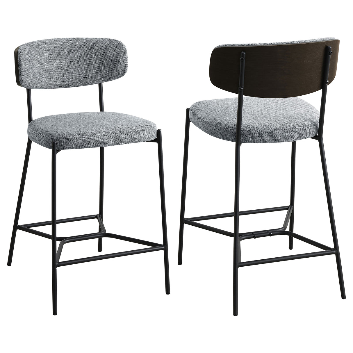 Furniture City Houma - Coaster - Elison Counter Height Bar Stool Grey (Set of 2) - 182646