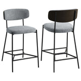 Furniture City Houma - Coaster - Elison Counter Height Bar Stool Grey (Set of 2) - 182646