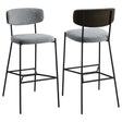 Furniture City Houma - Coaster - Elison Pub Height Bar Stool Grey (Set of 2) - 182647