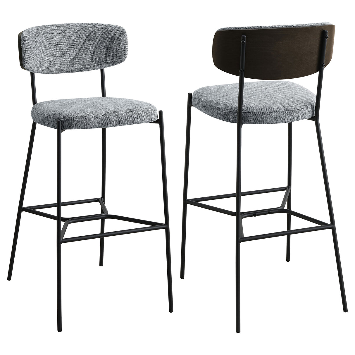 Furniture City Houma - Coaster - Elison Pub Height Bar Stool Grey (Set of 2) - 182647