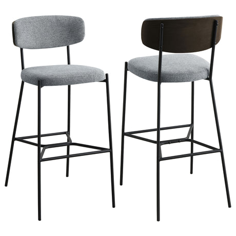 Furniture City Houma - Coaster - Elison Pub Height Bar Stool Grey (Set of 2) - 182647